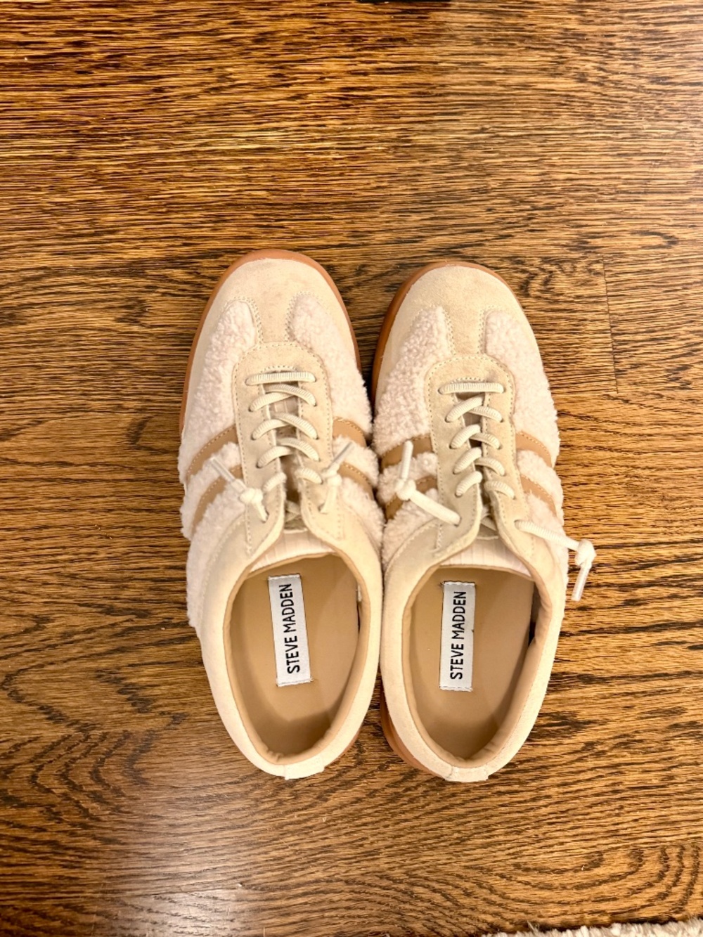 Steve Madden shearling sneaker slides